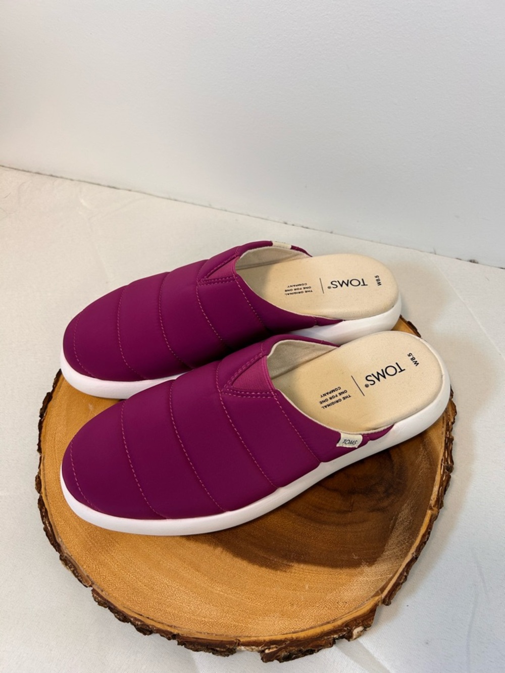 TOMS Alpargata Mallow Puff Mule shoes fuchsia color Women’s 8.5 - Picture 7 of 7